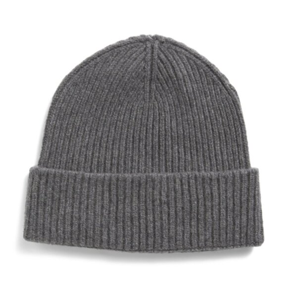 NEW TESMA Made In Italy Recycled Cashmere And Wool Blend Ribbed Beanie 1025 2m1 - Picture 1 of 3